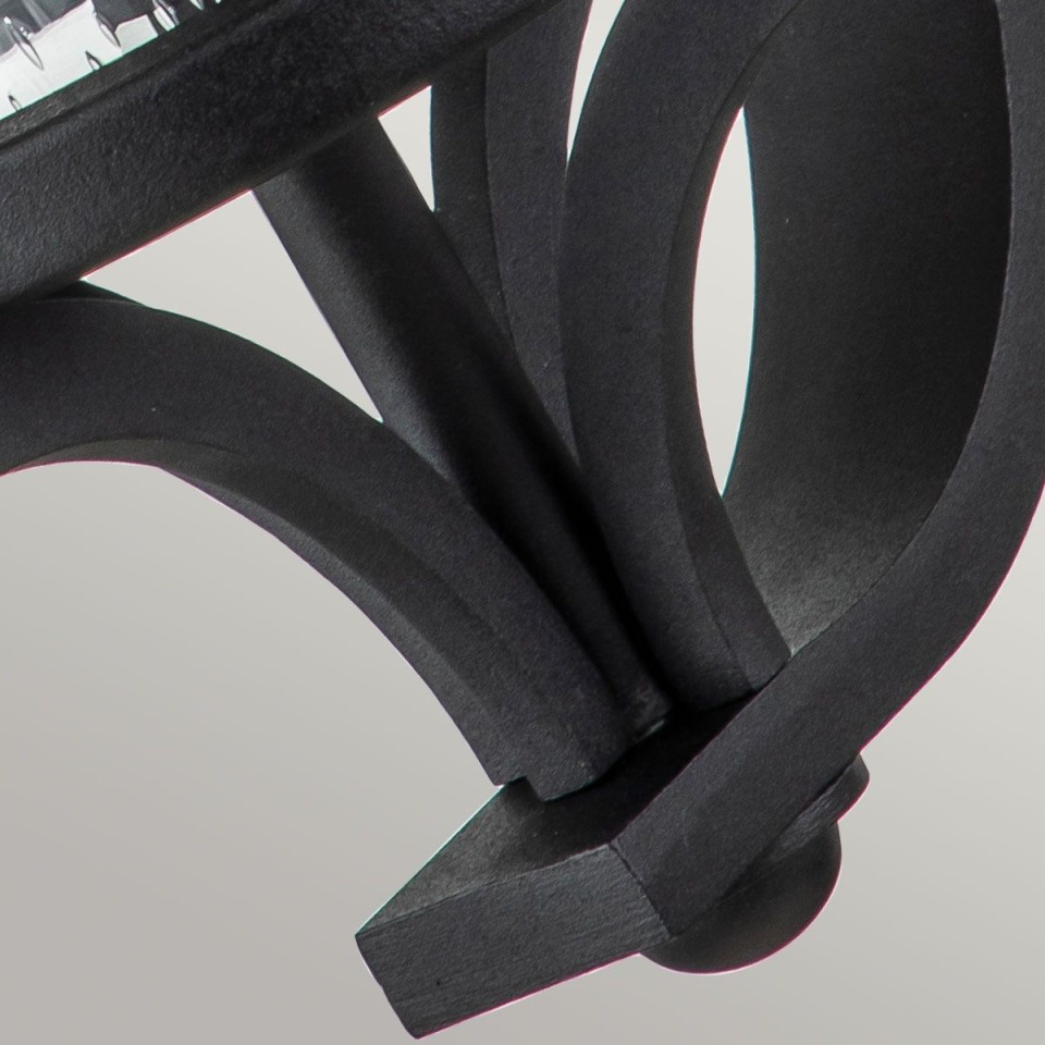 Merrill 1-Lt Outdoor Wall Light Black/Clear 38.8cm IP44