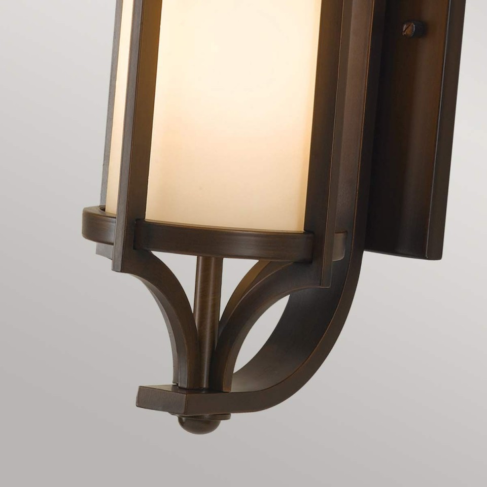 Merrill 1-Lt Outdoor Wall Light Heritage Bronze/Cream 38.8cm IP44