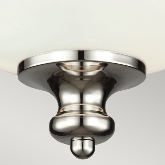 Parkman 2-Lt plafond polerad nickel/vit 33 cm