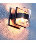 Frida 1-lt liten utomhus vägglampa grafitsvart 16 cm IP54