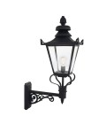 Grampian 1-Lt Outdoor Wall Light Black/Clear 82cm