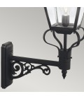 Grampian 1-Lt Outdoor Wall Light Black/Clear 82cm