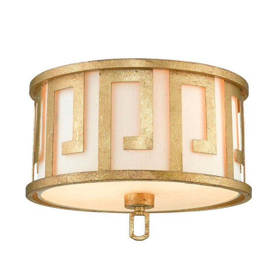 Lemuria 2 light plafond distressed gold 37.5cm Lemuria 2 light plafond distressed gold 37.5cm