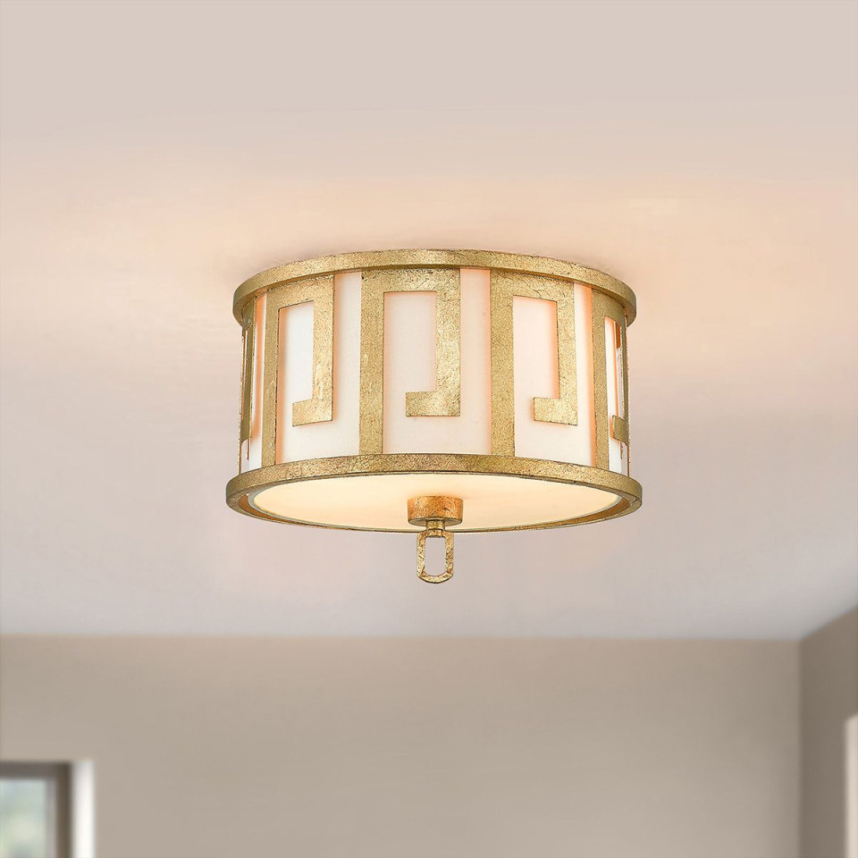 Lemuria 2 light plafond distressed gold 37.5cm Hinkley Lighting Lemuria 2 light plafond distressed gold 37.5cm