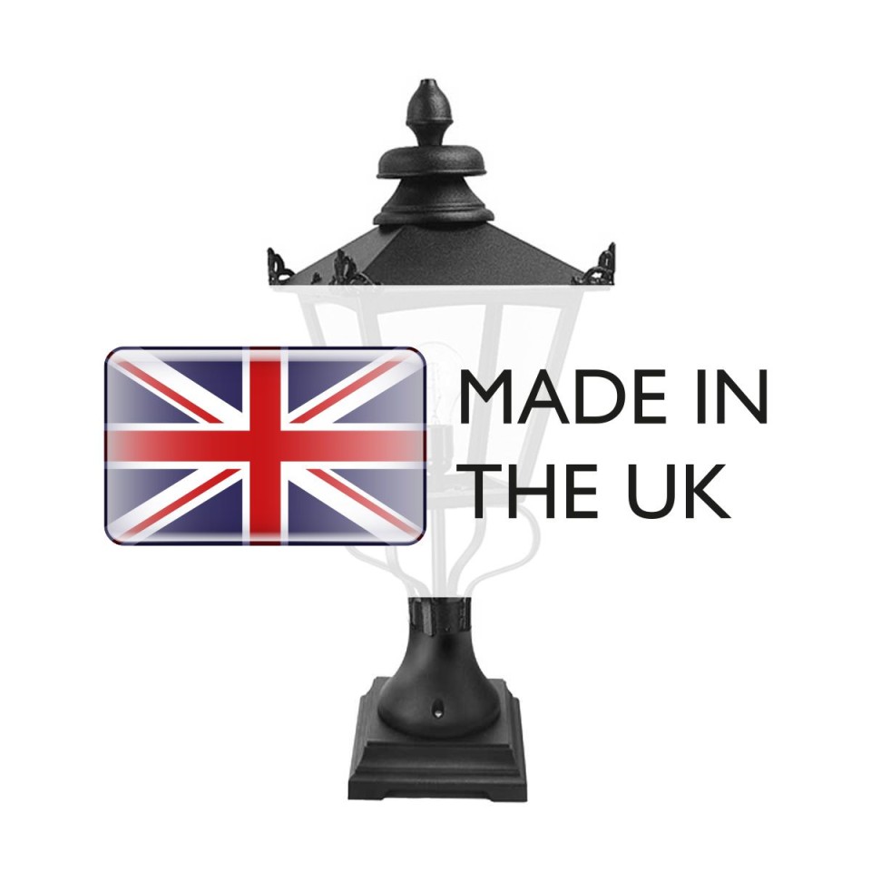 Grampian 1-Lt utomhus sockellampa svart/klar 79cm