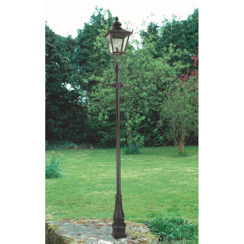 Grampian 1-Lt Outdoor Lamp Post Black 270cm Elstead Lighting Grampian 1-Lt Outdoor Lamp Post Black 270cm