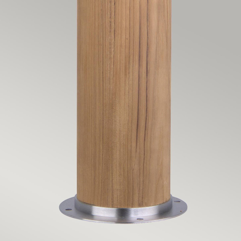 Poole utomhus pollare teak/rostfritt stål 67 cm IP55 Elstead Lighting Poole utomhus pollare teak/rostfritt stål 67 cm IP55