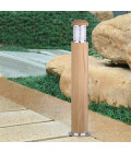 Poole utomhus pollare teak/rostfritt stål 67 cm IP55 Elstead Lighting Poole utomhus pollare teak/rostfritt stål 67 cm IP55