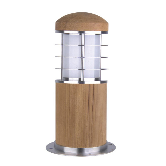 Poole utomhus mini pollare teak/rostfritt stål 24 cm IP55 Poole utomhus mini pollare teak/rostfritt stål 24 cm IP55