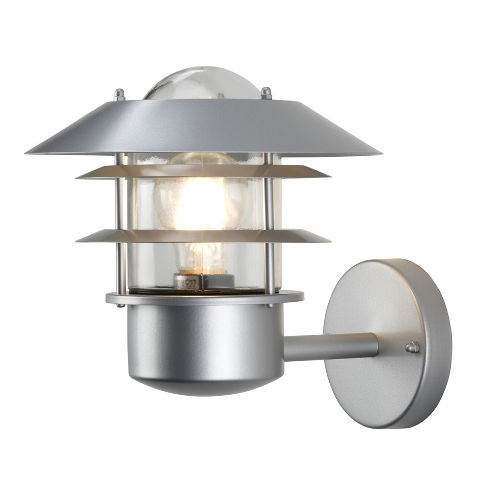 Helsingor 1-Lt Outdoor Wall Lamp Silver 23.6cm Elstead Lighting Helsingor 1-Lt Outdoor Wall Lamp Silver 23.6cm
