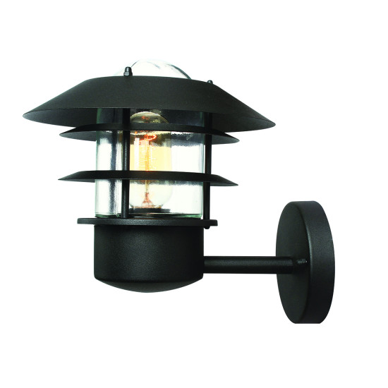 Helsingor 1-Lt Outdoor Wall Lamp Black 23.6cm