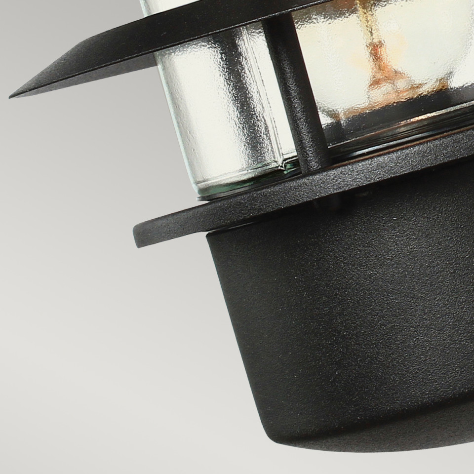 Helsingor 1-Lt Outdoor Wall Lamp Black 23.6cm Elstead Lighting Helsingor 1-Lt Outdoor Wall Lamp Black 23.6cm