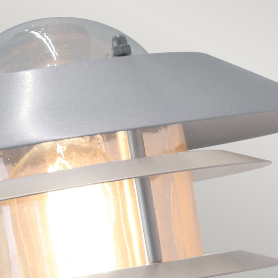 Helsingor 1-Lt Outdoor Wall Lamp Silver 23.6cm Elstead Lighting Helsingor 1-Lt Outdoor Wall Lamp Silver 23.6cm