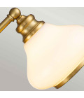 Ainsley 3 Wall Lamp Brass/White 23.1cm IP44 Elstead Lighting Ainsley 3 Wall Lamp Brass/White 23.1cm IP44