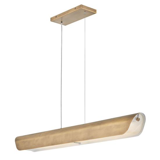 Arco linear LED ceiling light heritage brass 116.8 cm Arco linear LED ceiling light heritage brass 116.8 cm