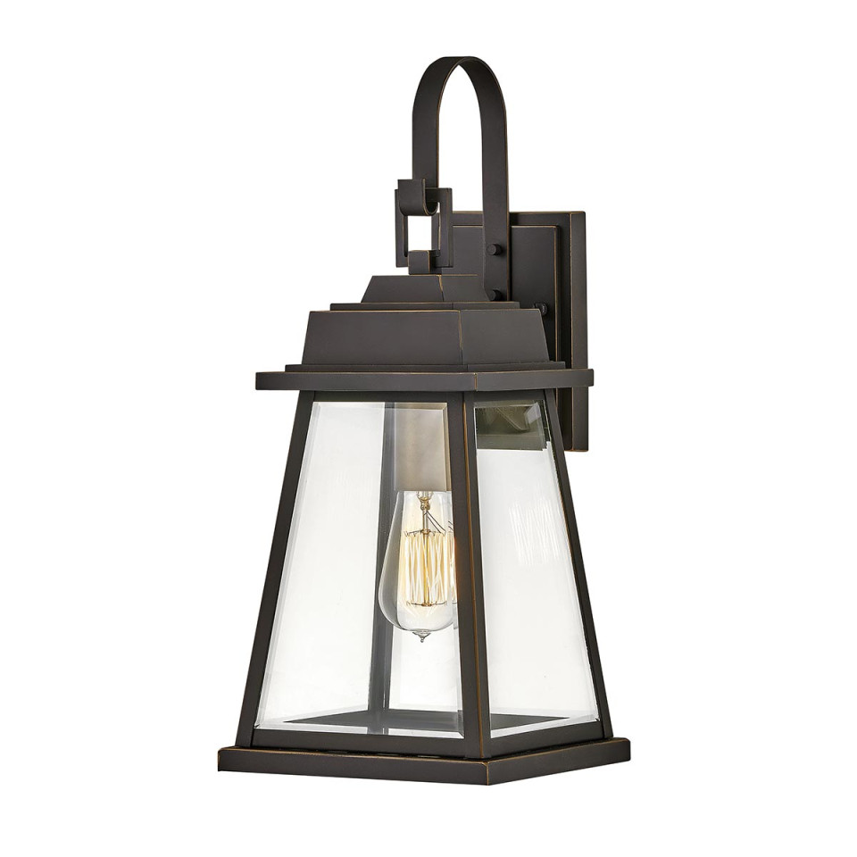 Bainbridge 1-Lt medium utomhus vägglampa brons/klar 48,8 cm IP44 Elstead Lighting Bainbridge 1-Lt medium utomhus vägglampa brons/klar 48,8 cm IP44
