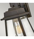 Bainbridge 1-Lt Small Outdoor Wall Light Bronze/Clear 36.2cm IP44