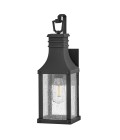 Beacon Hill 1-Lt Small Outdoor Wall Lantern Museum Black/Clear 45.7cm IP44