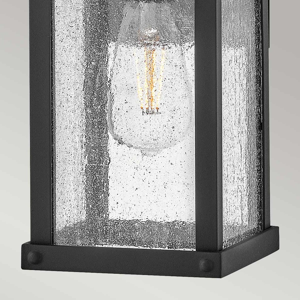Beacon Hill 1-Lt Small Outdoor Wall Lantern Museum Black/Clear 45.7cm IP44