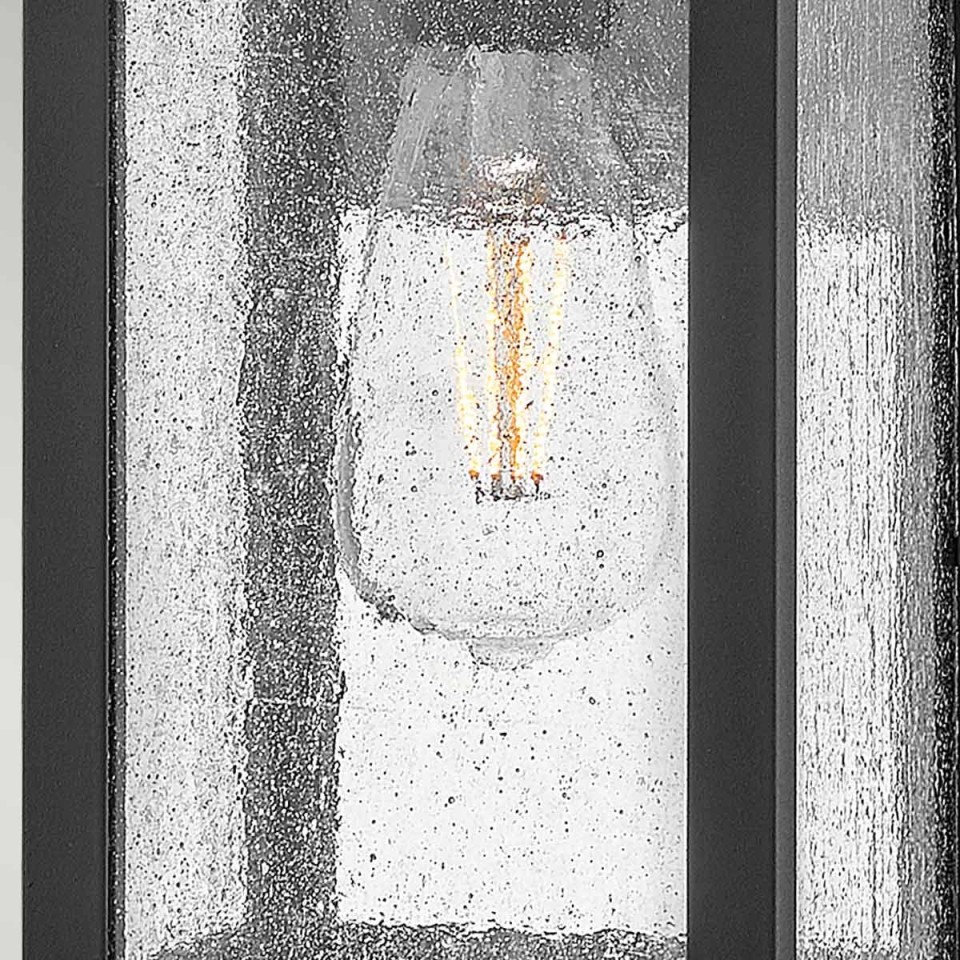 Beacon Hill 1-Lt Small Outdoor Wall Lantern Museum Black/Clear 45.7cm IP44