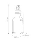 Beacon Hill 1-Lt Small Outdoor Wall Lantern Museum Black/Clear 45.7cm IP44