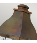 Bingham 3-Lt Large Outdoor Wall Lantern Sienna/Glass 53.3cm IP44
