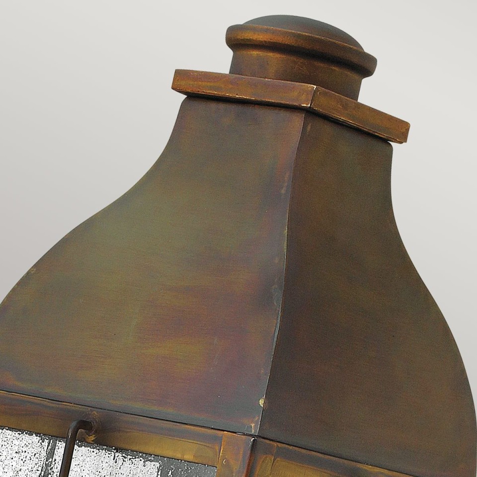 Bingham 3-Lt Large Outdoor Wall Lantern Sienna/Glass 53.3cm IP44