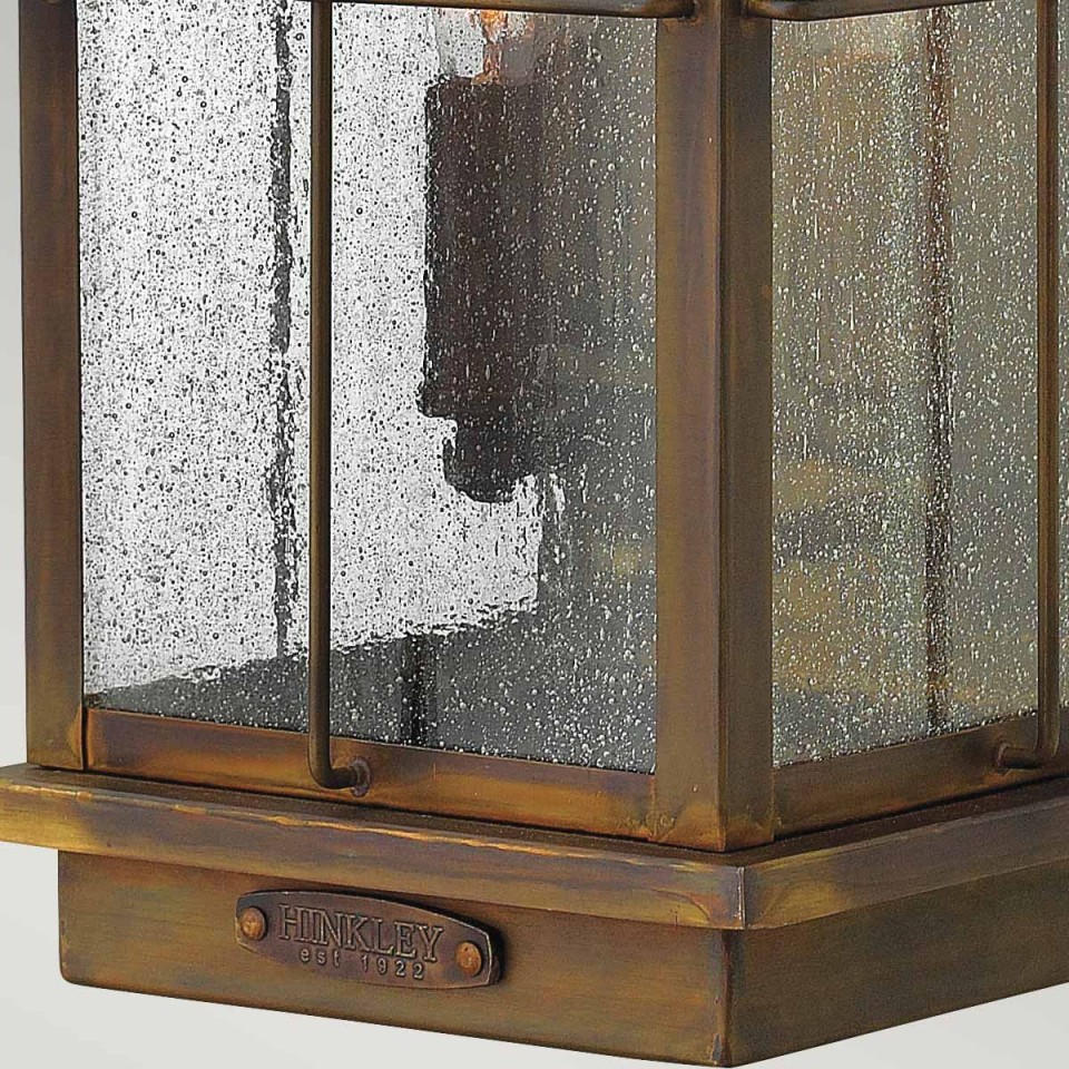 Bingham 3-Lt Large Outdoor Wall Lantern Sienna/Glass 53.3cm IP44