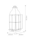 Bingham 3-Lt Large Outdoor Wall Lantern Sienna/Glass 53.3cm IP44