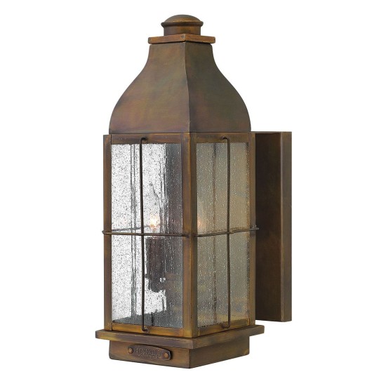 Bingham 3-ljus medium utomhus vägglampa sienna/glas 40,6 cm IP44