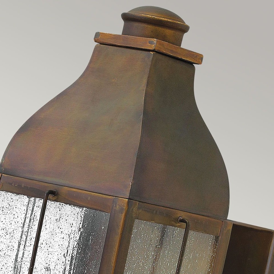 Bingham 3-Lt Medium Outdoor Wall Lantern Sienna/Glass 40.6cm IP44