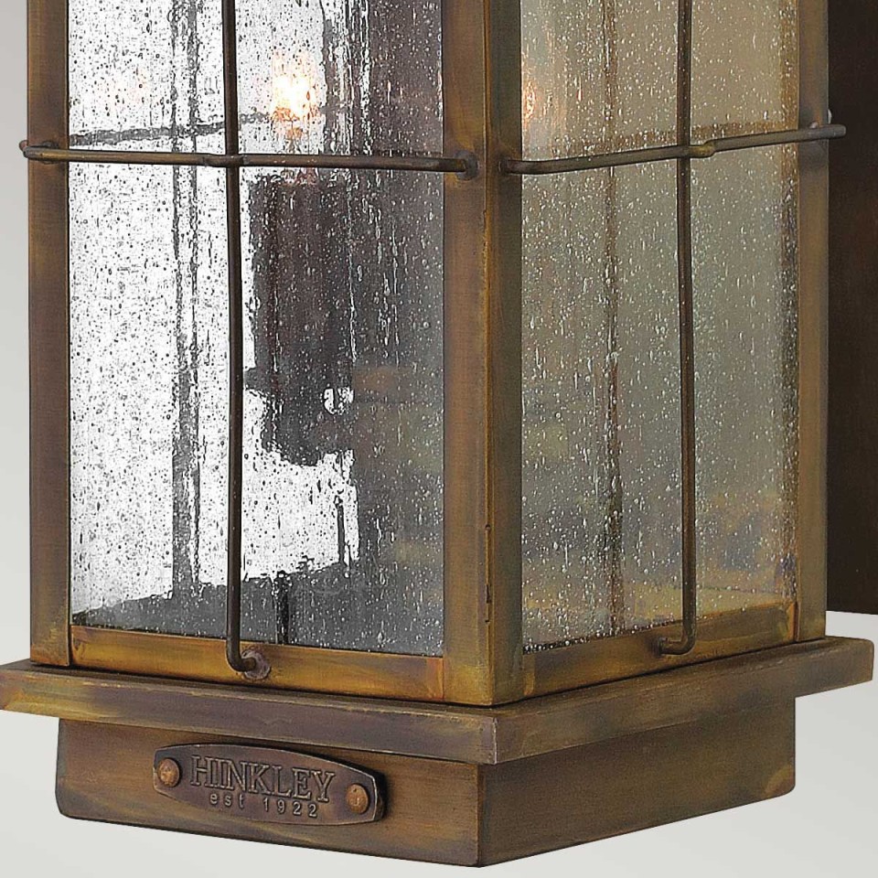 Bingham 3-Lt Medium Outdoor Wall Lantern Sienna/Glass 40.6cm IP44