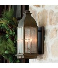 Bingham 3-Lt Medium Outdoor Wall Lantern Sienna/Glass 40.6cm IP44