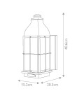 Bingham 3-Lt Medium Outdoor Wall Lantern Sienna/Glass 40.6cm IP44