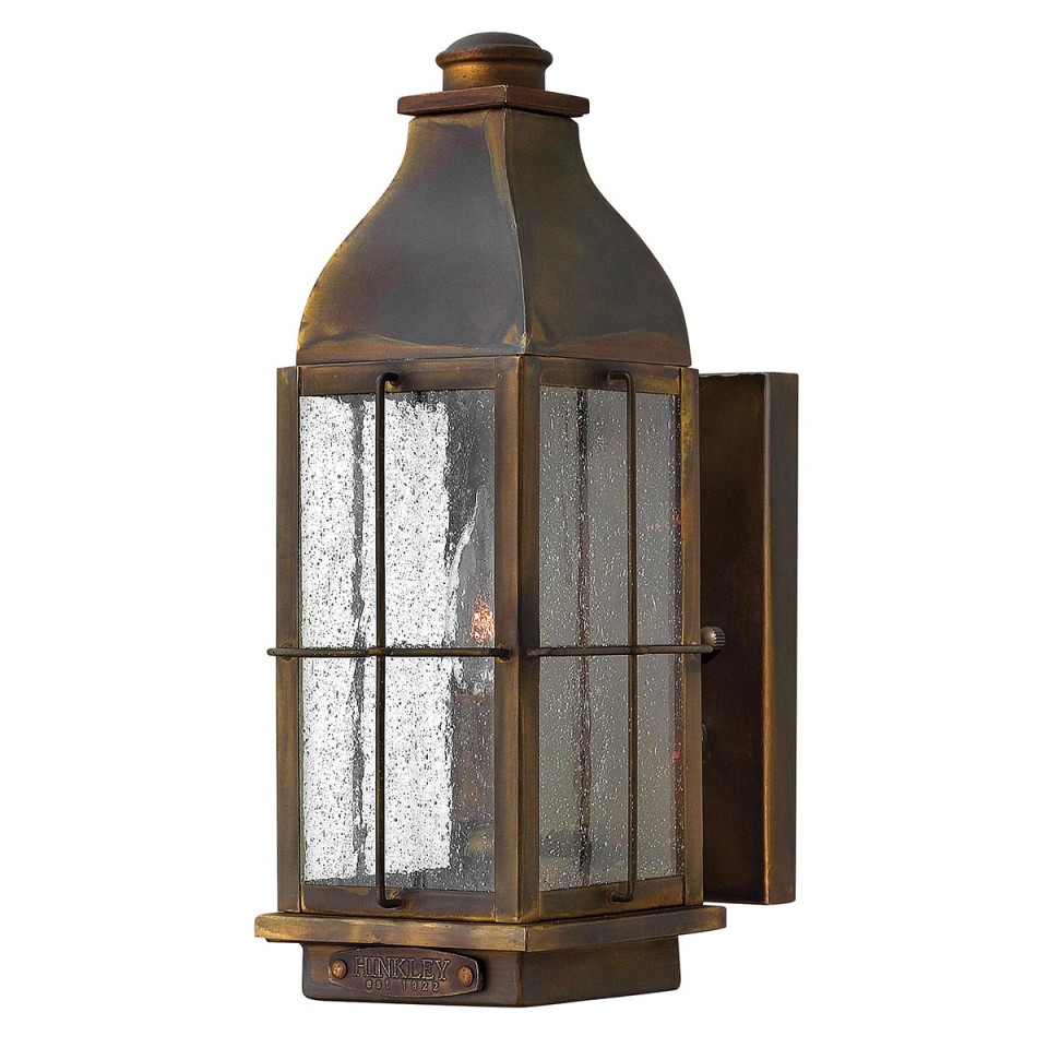 Bingham 1-Lt Small Outdoor Wall Lantern Sienna/Glass 31.8cm IP44 Elstead Lighting Bingham 1-Lt Small Outdoor Wall Lantern Sienna/Glass 31.8cm IP44