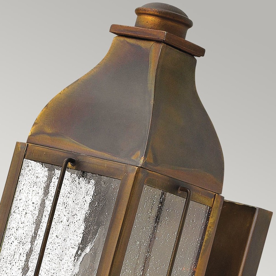 Bingham 1-Lt Small Outdoor Wall Lantern Sienna/Glass 31.8cm IP44
