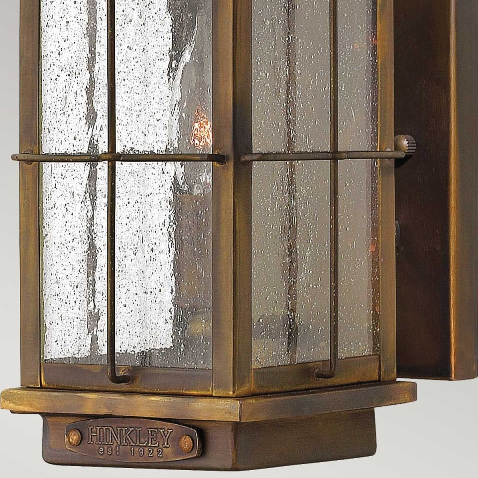 Bingham 1-Lt Small Outdoor Wall Lantern Sienna/Glass 31.8cm IP44