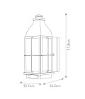 Bingham 1-Lt Small Outdoor Wall Lantern Sienna/Glass 31.8cm IP44