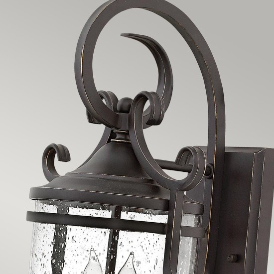 Casa 2-Lt Outdoor Wall Light Olde Black/Clear 54.1cm IP44