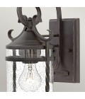 Casa 1-Lt Outdoor Wall Light Olde Black/Clear 33cm IP44