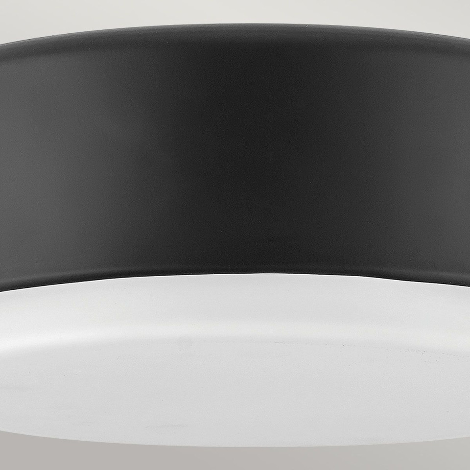 Cedric small flush ceiling light black/white 30.5 cm Hinkley Lighting Cedric small flush ceiling light black/white 30.5 cm