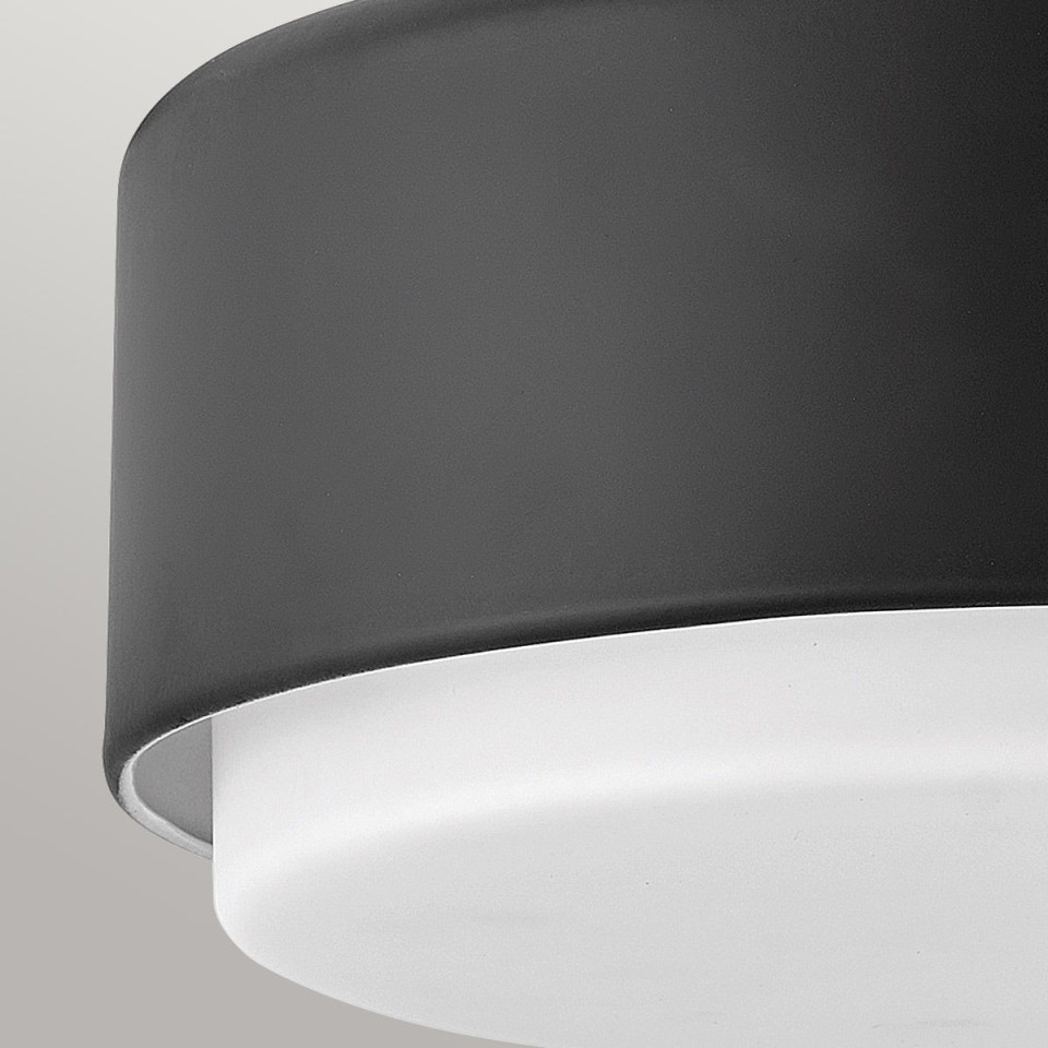 Cedric small flush ceiling light black/white 30.5 cm Hinkley Lighting Cedric small flush ceiling light black/white 30.5 cm