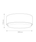 Cedric small flush ceiling light black/white 30.5 cm Hinkley Lighting Cedric small flush ceiling light black/white 30.5 cm