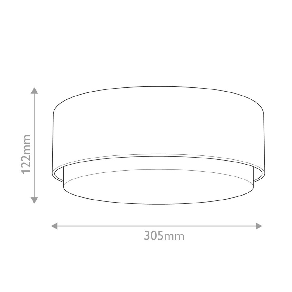 Cedric small flush ceiling light black/white 30.5 cm Hinkley Lighting Cedric small flush ceiling light black/white 30.5 cm
