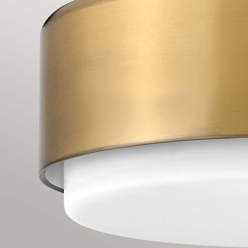 Cedric small flush ceiling light lacquered brass/white 30.5 cm Hinkley Lighting Cedric small flush ceiling light lacquered brass/white 30.5 cm