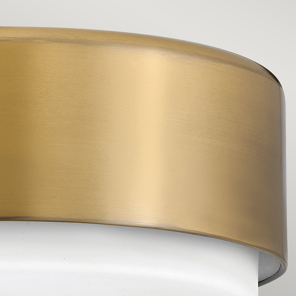 Cedric small flush ceiling light lacquered brass/white 30.5 cm Hinkley Lighting Cedric small flush ceiling light lacquered brass/white 30.5 cm