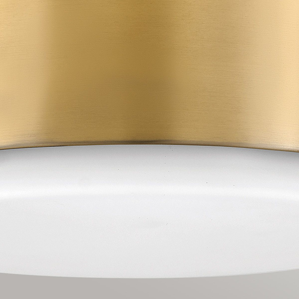Cedric small flush ceiling light lacquered brass/white 30.5 cm Hinkley Lighting Cedric small flush ceiling light lacquered brass/white 30.5 cm