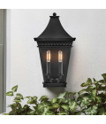 Chapel Hill 2-ljus utomhus halv vägglykta svart 39.4 cm Hinkley Lighting Chapel Hill 2-ljus utomhus halv vägglykta svart 39.4 cm