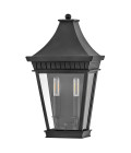 Chapel Hill 2-ljus utomhus halv vägglykta svart 39.4 cm Hinkley Lighting Chapel Hill 2-ljus utomhus halv vägglykta svart 39.4 cm