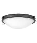 Collier 3-lt medium flush ceiling light black oxide/off-white 48.3 cm Hinkley Lighting Collier 3-lt medium flush ceiling light black oxide/off-white 48.3 cm